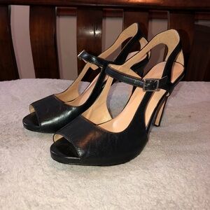 JOAN OLOFF Gigi Mary Jane High-Heel Sandals Sz 8.5
